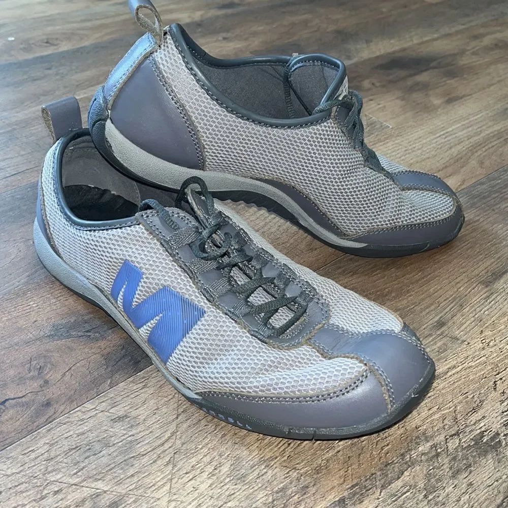 Merrell
Tango Breeze Womens Gray Blue Lace Up Trail Hiking Running Shoes Sz 9